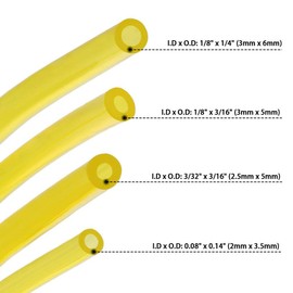 Aulufft 20 Feet Fuel Lines Hose 4 Sizes with Fuel Filter and Primer Bulb,Replacement Set for Chainsaw String Trimmer Leaf Blower Lawnmower Common 2 Cycle Small Engine