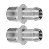 2 Pcs 1/2in NPT Male Thread to 5/8in Barb Connector