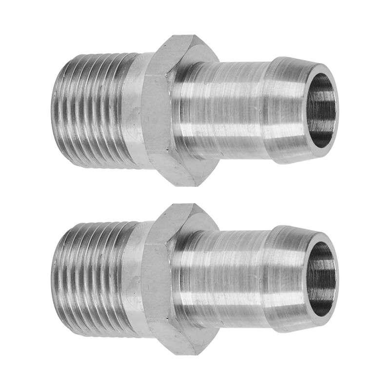 2 Pcs 1/2in NPT Male Thread to 5/8in Barb Connector