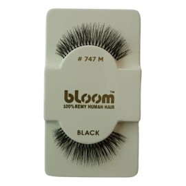 12 Pestañas Tira Bloom 100% Natural Docena Solo Modelo #747m