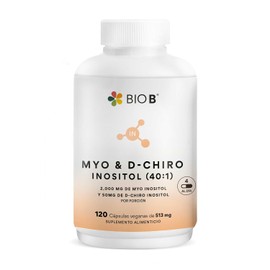 BIO B Myo & D-Chiro Inositol Ratio 40:1 | 2,000mg Myo+50mg D-Chiro |120Cáps
