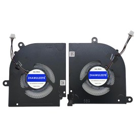 ZHAWULEEFB Replacement New CPU+GPU Cooling Fan for MSI MS15B1 Stealth 15M MS-15B1 15M B12UE 12th BS5405HS-U5X BS5405HS-U5Y DC5V 1A