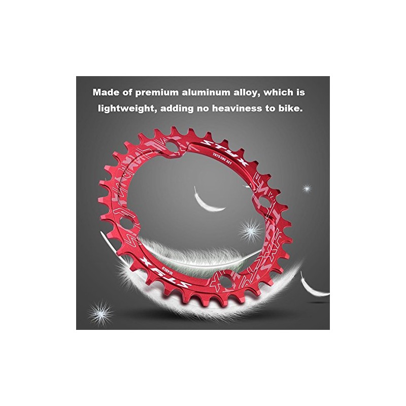 GOTOTOP MTB Chainring, Mountain Bike Single Speed Bicycle Chainring 104