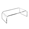 AMT Premium Acrylic Clear Monitor Riser Laptop/PC/Multimedia Monitor Stand for