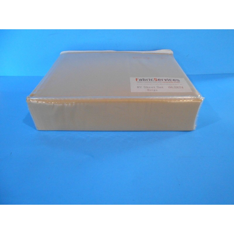 FABRICSERVICES *RV SHEET SET 66.5 X 74 BEIGE 100% COTTON