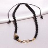 XHUUU Infinity Charms Ankle Bracelets for Women Black Agate Beaded