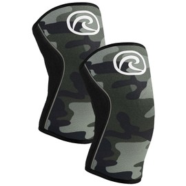 Rehband 7mm Power Max Knee Compression Sleeve for Strength Sports, Competition Grade, Neoprene Knee Sleeves for Bodybuilding & Heavy Powerlifting, Colour:Camo - 1 Pair, Size:X-Small