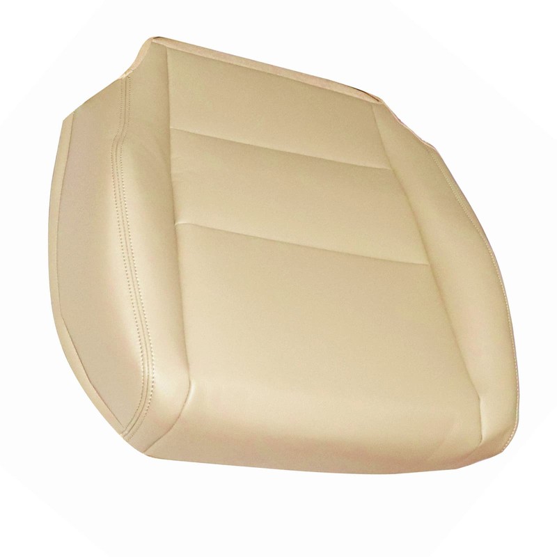 Priprilod Tan Leather Driver Side Bottom Replacement Seat Cover Compatible