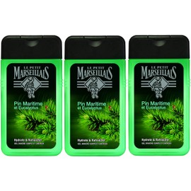 Pack of 3 Le Petit Marseillais Shower Gel with Pine and Eucalyptus