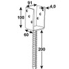 Connex HV4261 Post Anchor 91 x 60 x 100 x