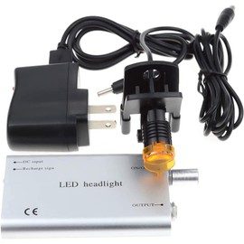 UINMYREO Portable 5W LED Head Light Headlight Rechargeable for Loupes Binocular Loupes (Silver)