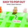 Gummy Candy Molds with 2pcs Droppers, Silicone Bear Dinosaur Fruit