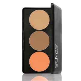 STARS COSMETICS Concealer Palette 3 Colors Face Makeup | Medium, Dark, Orange | Corrector for Under Eye Dark Circles, Acne & Blemishes | Make up Artist Recommended