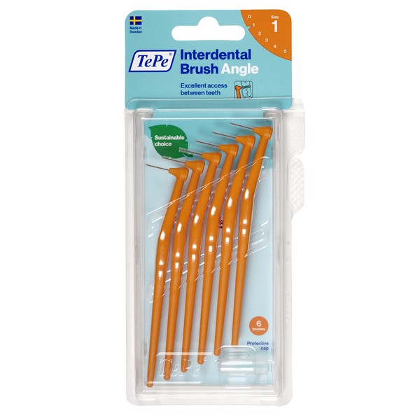 TePe Angle Orange Interdental Brushes (0.45mm - Size 1) /