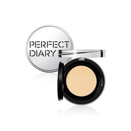 Perfect Diary Essence Concealing, UV Cushion Foundation, Porcelain Skin, Glossy Skin, Transparent, Moisturizing, Sun Protection, SPF50+ PA+++ 0.4 oz (12 g) (B02)