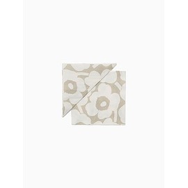 [marimekko] Unikko Cocktail Napkin 25X25 Women's 52_1_5272552658 F, Light Gray x Off-White