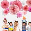 Set of 6 Paper Fan Decoration, 20 cm, 30 cm,