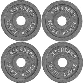 CAP Barbell Olympic 2-Inch Weight Plate, GRAY 10 LBS - 4 Plate Set