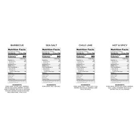 Rib Rack Pork Rinds, 4 Count Variety Pack - 4 x 4 oz