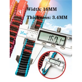 JOTOUCH 12cm Quickdraw Runner,22KN/4850 Nylon Climbing Sling Runner,Nylon Webbing Apply to Rock Climbing, Mountaineering, Hiking, Downhill, Emergency Equipment, etc(Green)