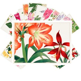 PIXILUV Vintage Postcards (24 pcs 4"x6" each) Colourful Paintings of Amazing Flowers in Nature Vintage Postcards Retro Greeting Card Book Illustration Reprint