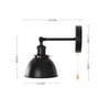 Bagkcopp Industrial Black Wall Sconces Light with Pull Chain Switch,Wall