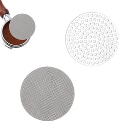 YFaith Pack of 2 Coffee Filters Stainless Steel 58 mm, Reusable Double Filter Filter Strainer, Silver Portafilter Accessories 58 mm, Suitable for Home, Cafe, Breakfast Bar
