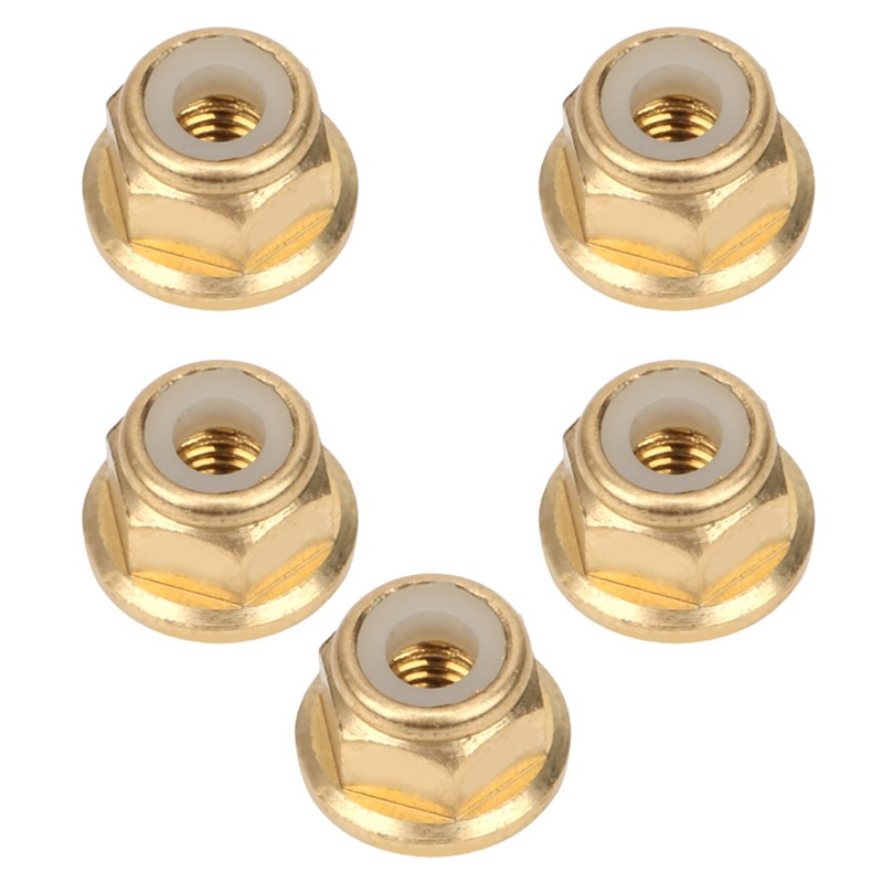 50Pcs Flange Nut Pure Copper Lock AntiSkid AntiLoose Fasteners Set