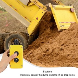 Dump Trailer Remote Control Switch, 12V DC 4 Wire 3 Wire Trailer Up and Down Control Switch for Lift Gate Truck Tipper Trailer Hoist, for Crane Lifting Platform