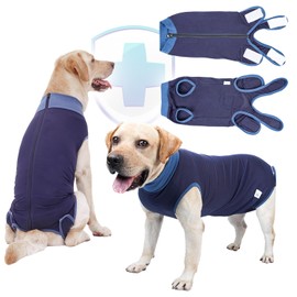 TORJOY Breathable Dog Surgery Recovery Suit for Male/Female, Professional Dog Recovery Onesie with Zipper After Spay Abdominal Wounds, Anti Licking Cone E-Collar Alternative for Small Medium Large Dog