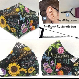 Handmade Garden Flowers High End Designer Adult Mask