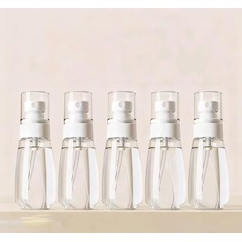 DEUDSORY 5pcs 3.4oz/100ml Reusable Travel Fine Fog Spray Bottle, Suitable for Sub Packaging Toner, Moisturizing Spray, Hair Spray, Perfume, Transparent