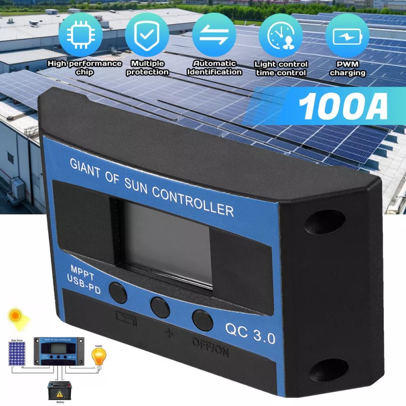 KEPEAK 60A/100A 12V/24V/36V/48 - 100A 12V/24V/36V/48V MPPT Charge Controller