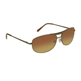 proSPORT Aviator Bifocal Sunglasses +2.50 Bronze Frame Brown Lens Bifocal for Men and Women