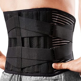 Back Support Belt - Compression Lumbar Brace Lower Back Belt | Adults Waist Protection Breathable Wrap for Working Weightlifting Training Ball Playing