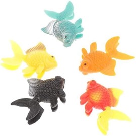 5 Pcs Multicolor Lifelike Reusable Plastic Artificial Moving Floating Fishes Ornament Decorations for Aquarium Fish Tank Random Color Pet Supplies Popular, Aquarium Décor Thematic Ornaments
