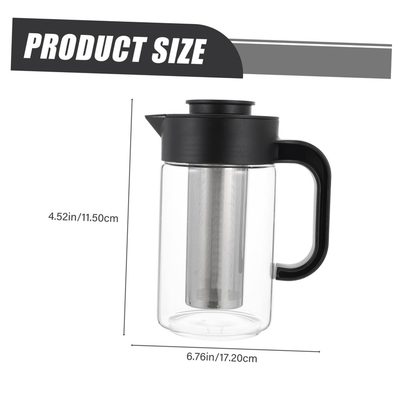 COLLBATH Cooling Beverage Pitcher with Lid High Temp Glass Water