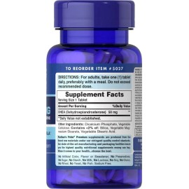 Puritans Pride Youth Guard DHEA para Mujeres y Hombres 50mg, Suplemento Diettico para el Envejecimiento Saludable, Suministro para 3 Meses, 100...    
