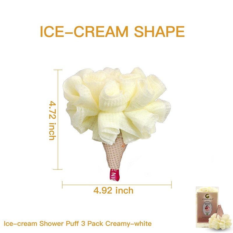 CROVIN - Juego de 3 esponjas de baño para helado,
