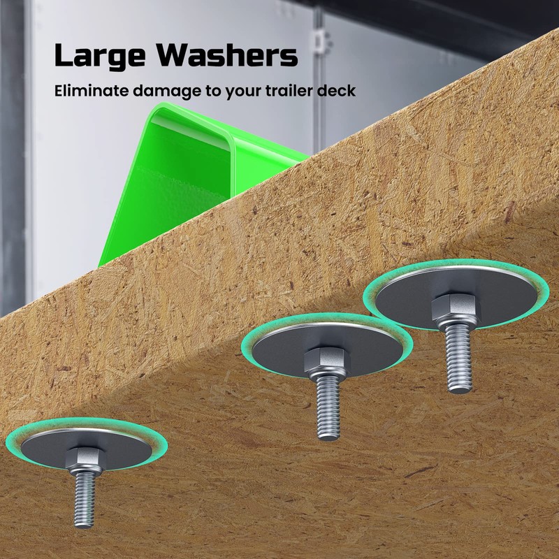 Trekassy Wheel Chock Tie-Down Kit with Rubber Blocks, (4,500lb Break