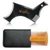 Siffoi Men's Beard Shaping Styling Tool with Handmade Pocket Size
