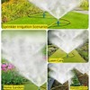 Metal Lawn Sprinkler, Automatic Brass Sprinkler with Spike Base, 360°