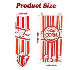 Homrelaxy 600 Pcs Popcorn Bags, 2 oz Popcorn Bags Individual Servings, Bulk Paper Pop Corn Sleeves for Pop Corn Machine, Movie Night, Cinema, Carnival, Party, Concessions (600)
