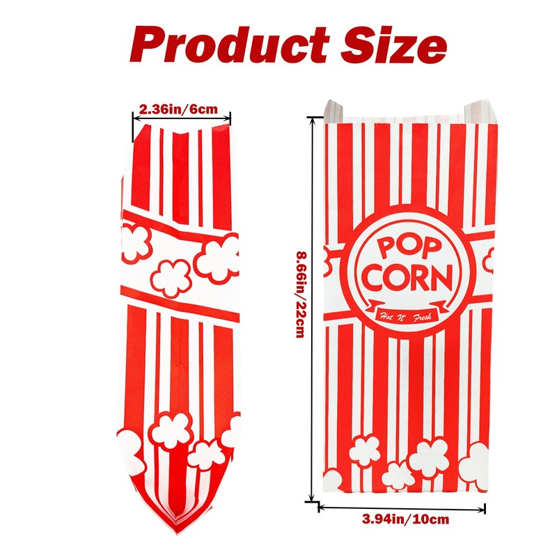Homrelaxy 600 Pcs Popcorn Bags, 2 oz Popcorn Bags Individual