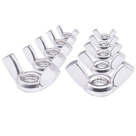 Wing Nuts 3/8"-16,304 Stainless Steel Wing Nuts,Fasteners Parts Butterfly Nut,Hurrican Screws Hand Twist Tighten Ear Wingnuts,20PCS