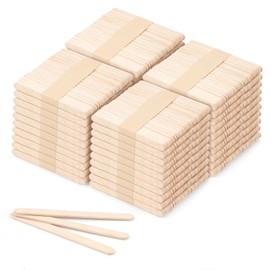VEIDIA 2000 Pcs 4.5" Wooden Craft Sticks, Ice Cream Sticks,Natural Wood Popsicle Stick for Waxing, DIY Wood Crafts, Hair Removal and Waxing Supplies, Paint Stirrer, Art Projects and Ice Pop Sticks