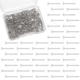 UNICRAFTALE About 400Pcs Earring Posts Flat Pad Earring Studs 2mm Stainless Steel Stud Earring Flat Pad Blank Tray Stud Earring Findings for Earring Making and DIY Stud Earring Supplies