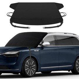 Car Windshield Cover for Ice and Snow, 71"×47" Thicken Oxford Car Waterproof Ice Removal Sunshade Windshield Protector, Winter Frost Cover Windshield Snow Cover Accessories for All Weather (Large)