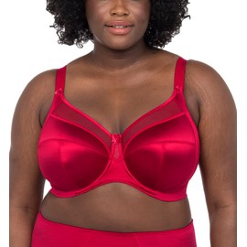 Goddess Women's Plus Size Keira Underwire Banded Bra, Crimson, 40G
