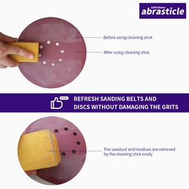1-1/2" x 1-1/2" x 8" Inch Abrasive Cleaning Eraser Stick,"Must Have" Accessory for Sanding Belts & Discs Sandpaper Rough Tape, Skateboard and Shoes, Woodworking Shop Tools for Sanding Perfection